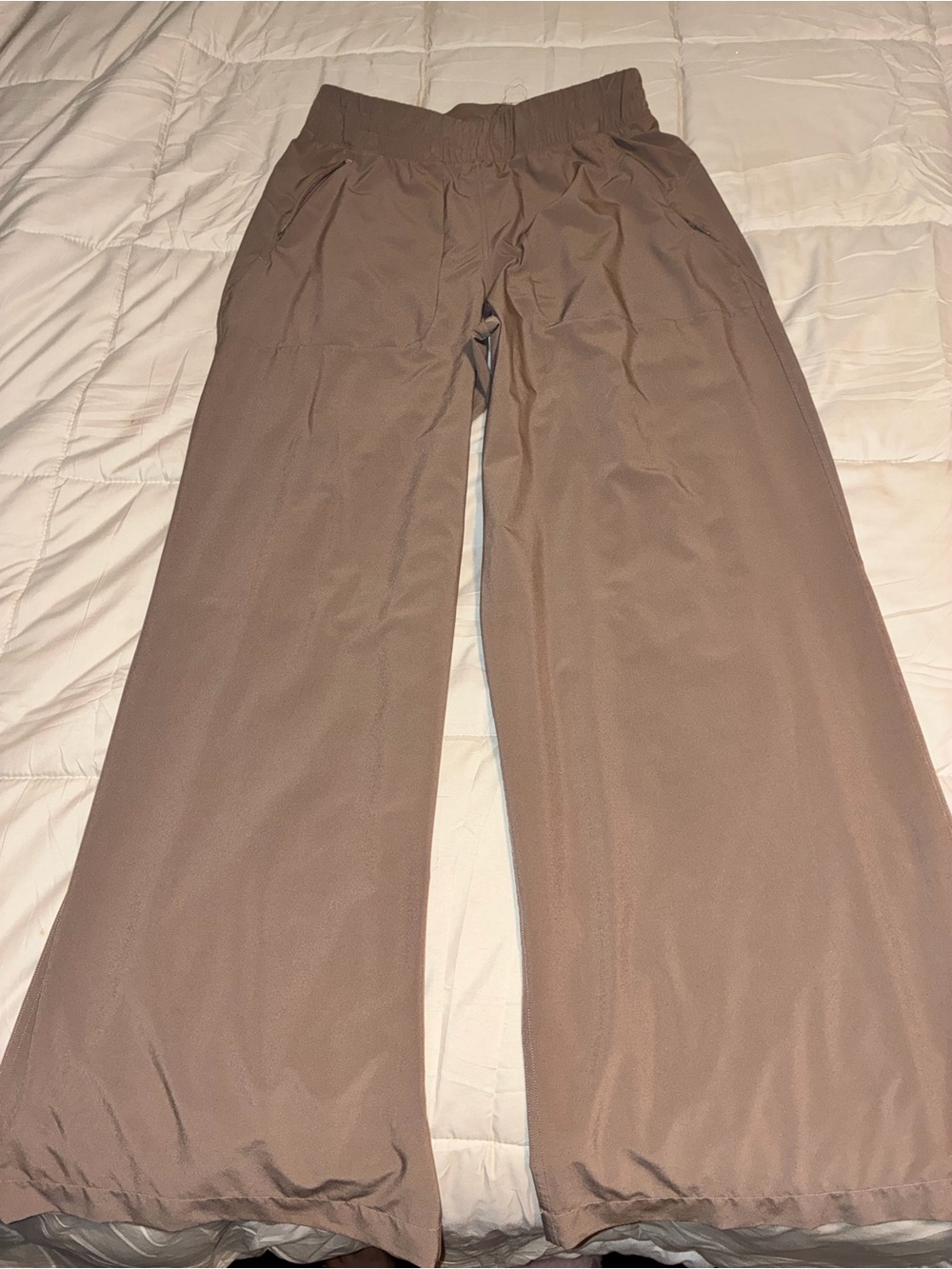 Lululemon Wide Leg Pull-On Pants in Taupe